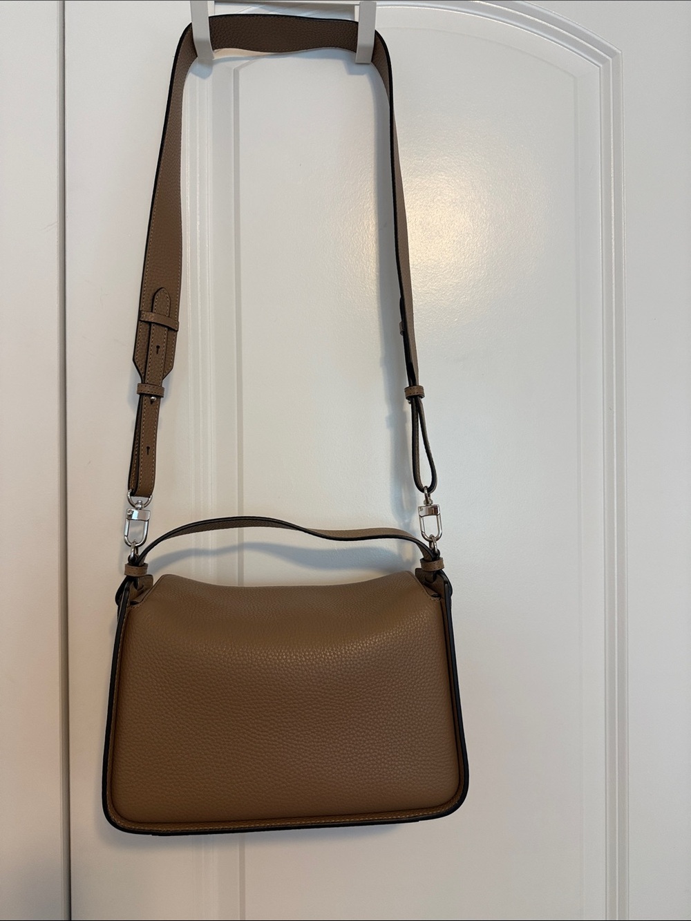 The Horse Taupe (brown) Pebbled Leather Crossbody Bag - Picture 2 of 4